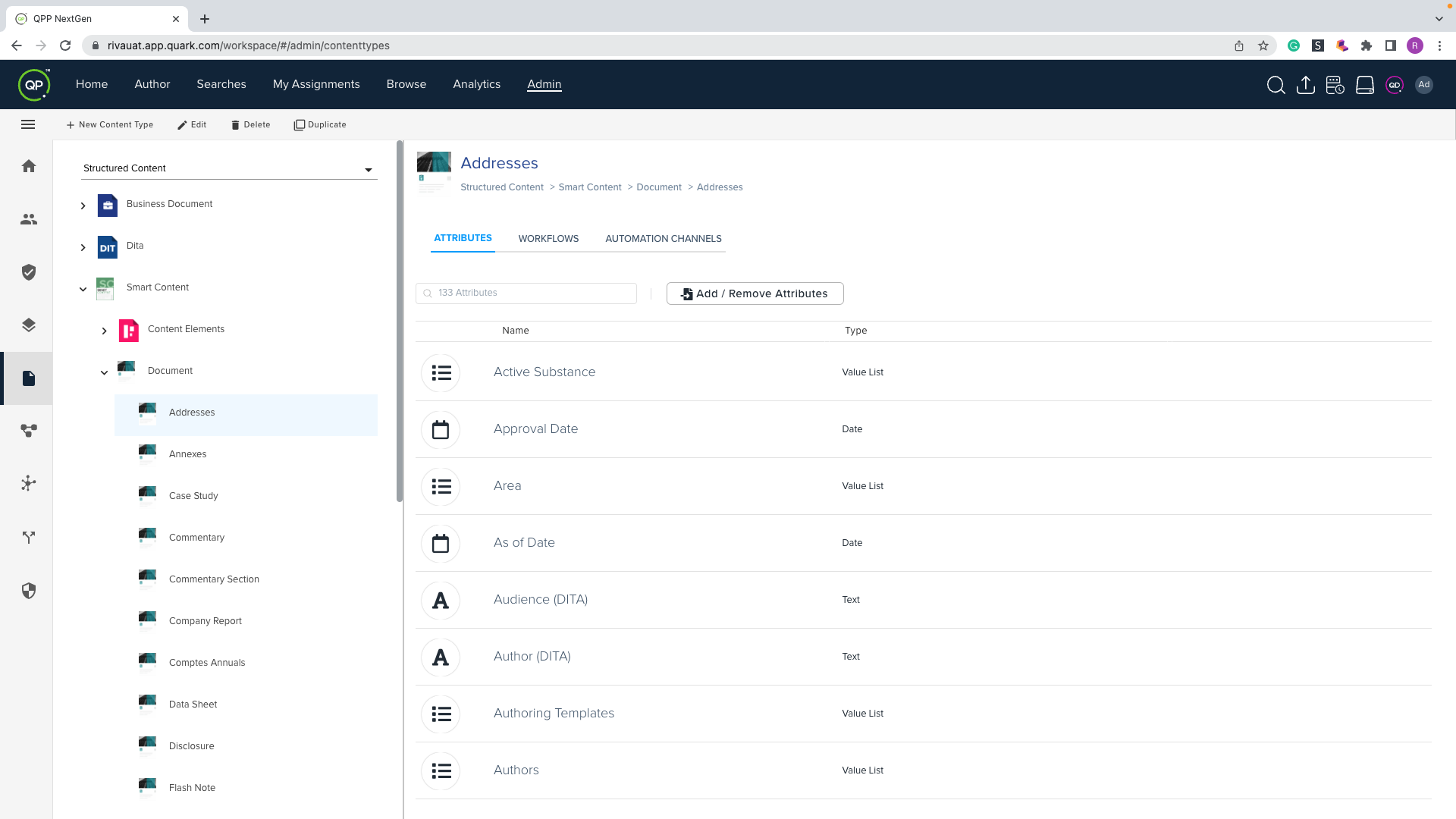 screenshot of Quark Publishing Platform